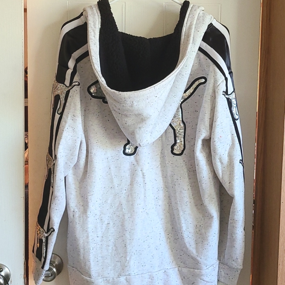 ⭐VS PINK BLING SHERPA HALF-ZIP HOODIE⭐ - Picture 9 of 12